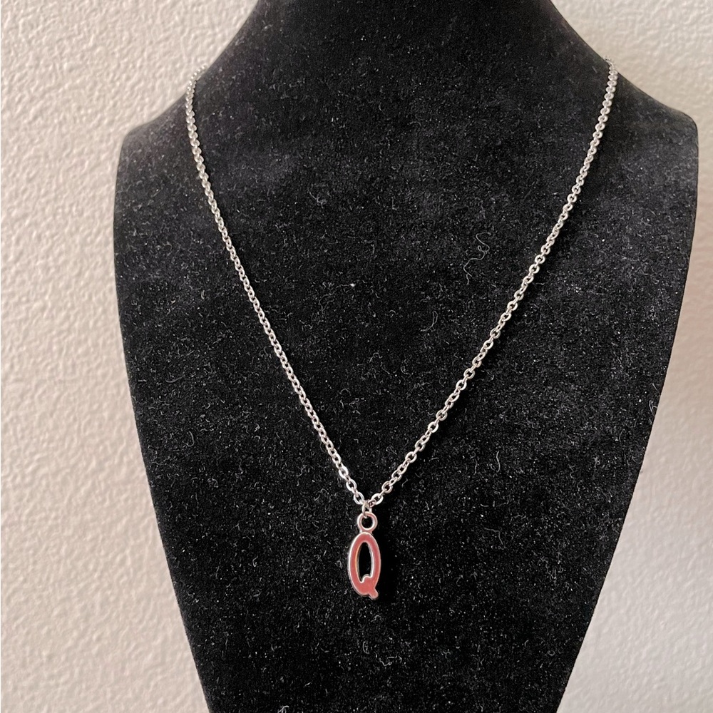 Handmade Letter Q Necklace